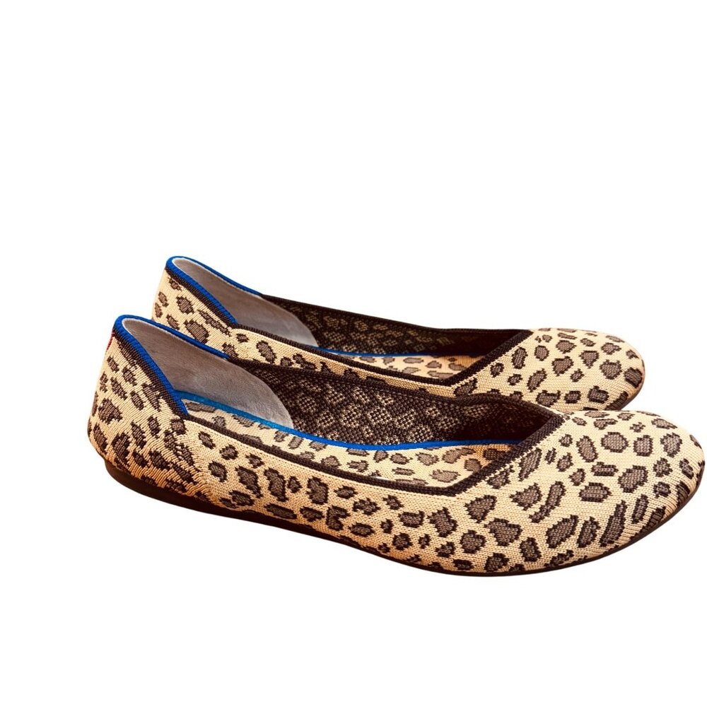 Rothy’s Women's Size 8 Leopard Cheetah Animal Print Round Toe Flats